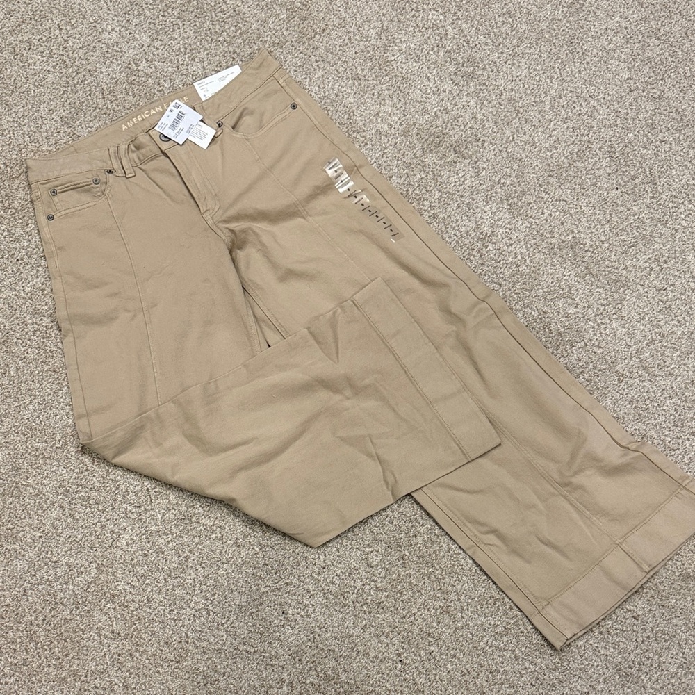 American Eagle Outfitters women’s low-rise baggy wide leg khaki